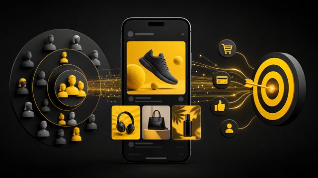 Campanha em redes sociais conectando públicos a uma conversão